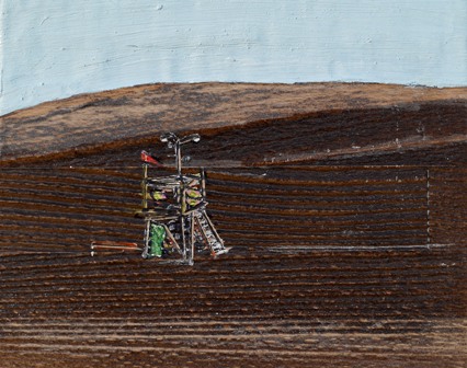 71Lifeguard-hut-in-Judea-desert-oil-on-wood-14X18cm-2010